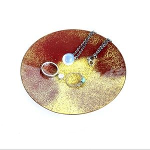 Vintage Enamelled Copper Trinket Dish